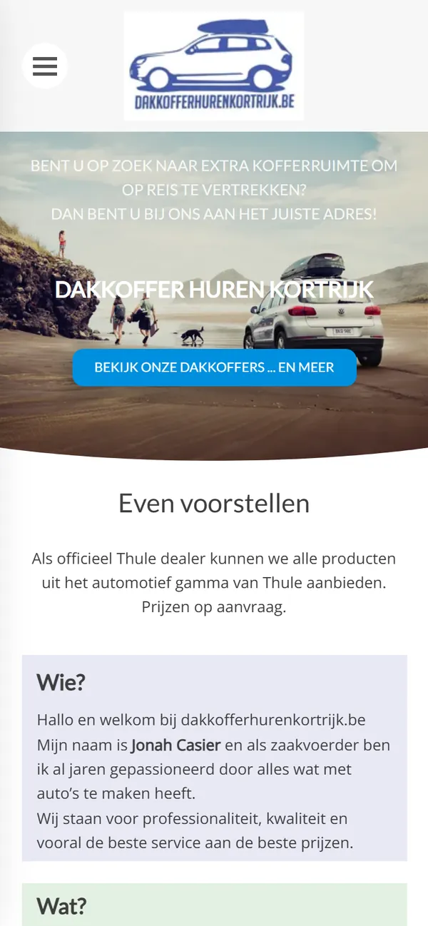 Dezelfde site op een smartphone