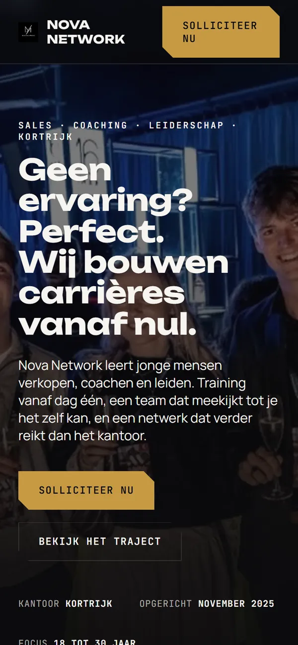 Dezelfde site op een smartphone