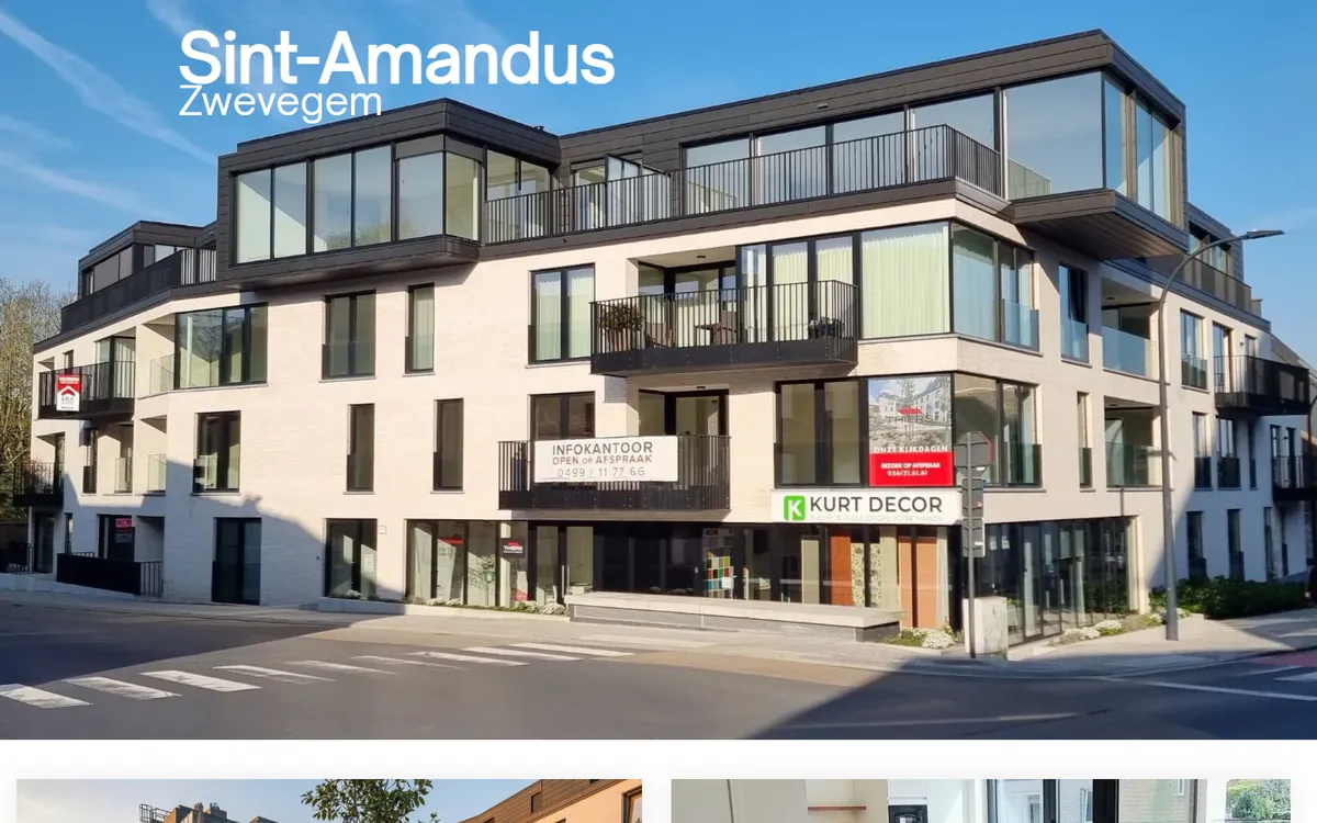 Startscherm van sint-amandus-zwevegem.be op een computer
