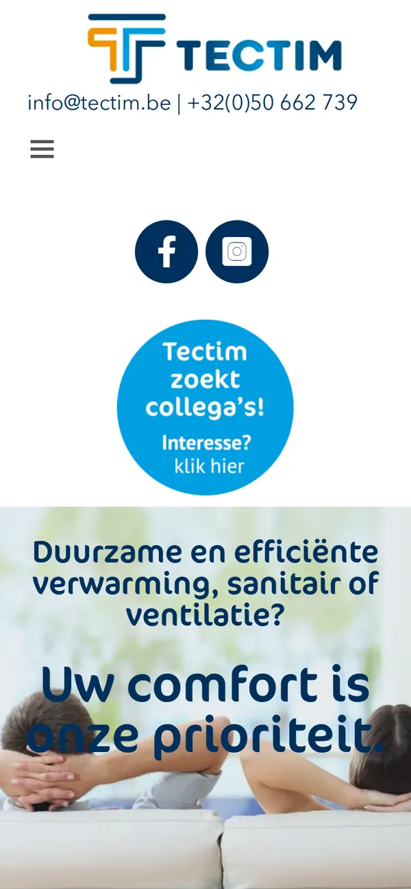 Dezelfde site op een smartphone