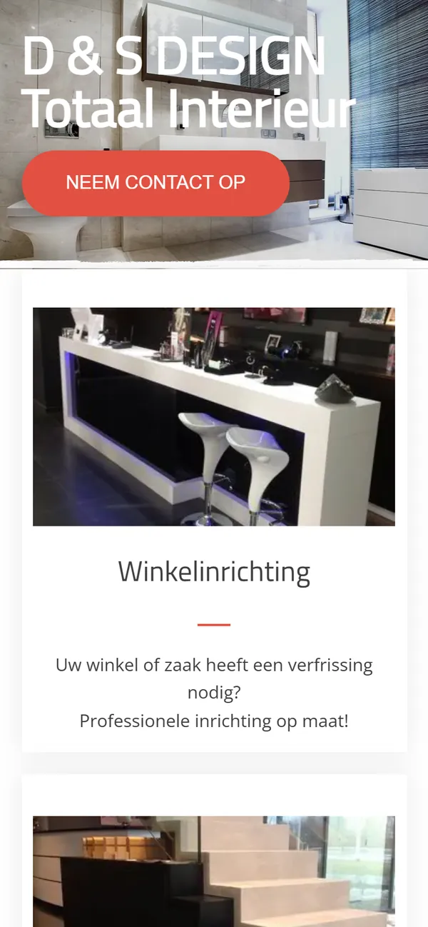 Dezelfde site op een smartphone